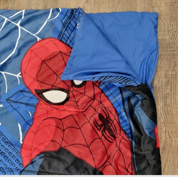 Spiderman Other - Marvel Ultimate Spiderman Youth Sleeping Bag 30 x 54 Spider Sense Red Blue Gray
